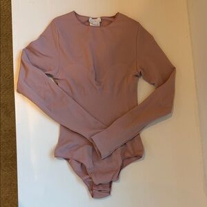 Flour du mal Pink Long Sleeve Bodysuit small